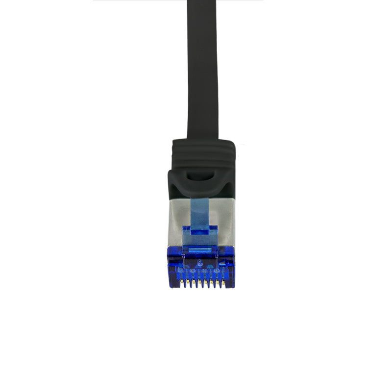 PATCH CORD S/FTP Logilink Cat6a, LSZH, Ultraflex, PoE/PoE+/PoE++, cupru, 1 m, negru, AWG26, dublu ecranat 
