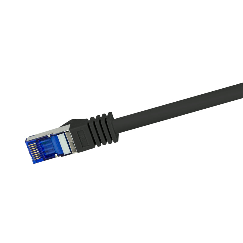 PATCH CORD S/FTP Logilink Cat6a, LSZH, Ultraflex, PoE/PoE+/PoE++, cupru, 1 m, negru, AWG26, dublu ecranat 