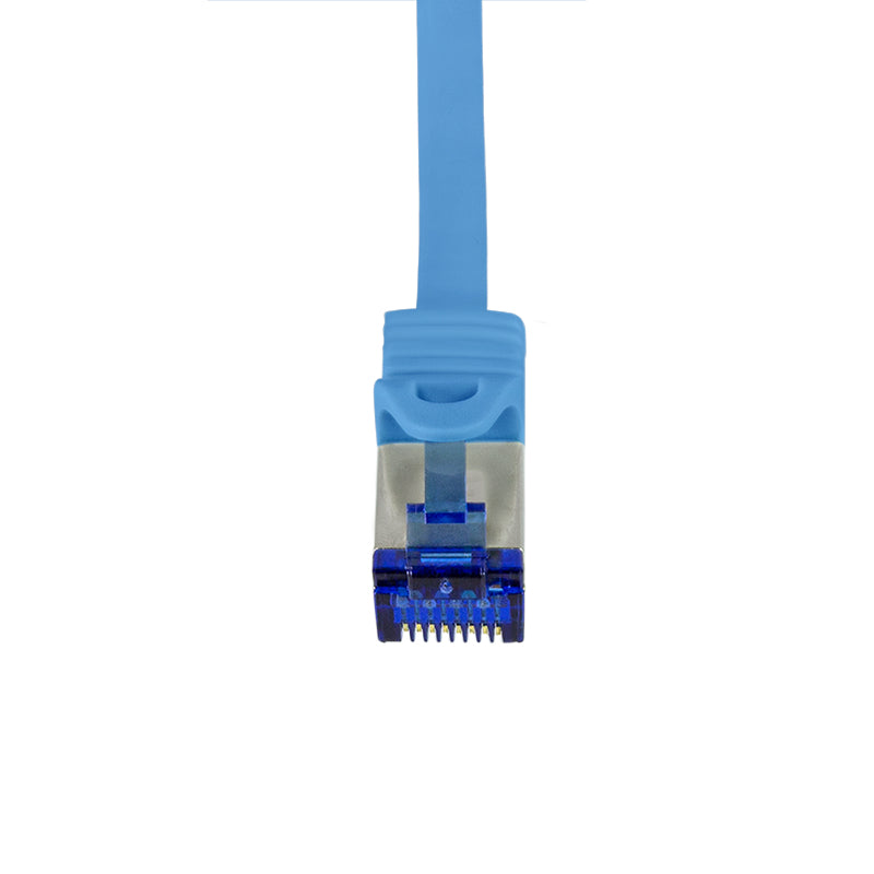PATCH CORD S/FTP Logilink Cat6a, LSZH, Ultraflex, PoE/PoE+/PoE++, cupru, 1 m, albastru, AWG26, dublu ecranat 