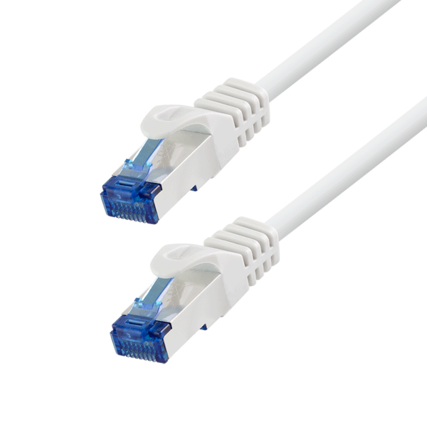 PATCH CORD S/FTP Logilink Cat6a, LSZH, Ultraflex, cupru, PoE/PoE+/PoE++, 2 m, alb, AWG26, dublu ecranat 