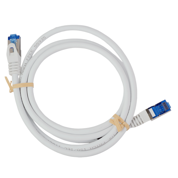 PATCH CORD S/FTP Logilink Cat6a, LSZH, Ultraflex, cupru, PoE/PoE+/PoE++, 2 m, alb, AWG26, dublu ecranat 