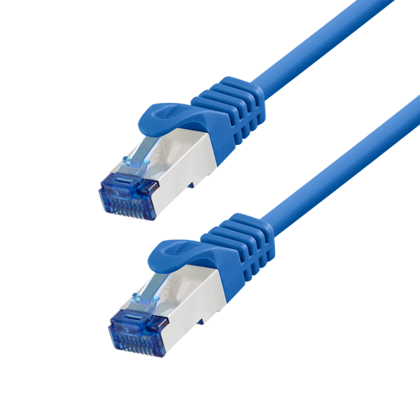 PATCH CORD S/FTP Logilink Cat6a, LSZH, Ultraflex, cupru, PoE/PoE+/PoE++, 2 m, albastru, AWG26, dublu ecranat 
