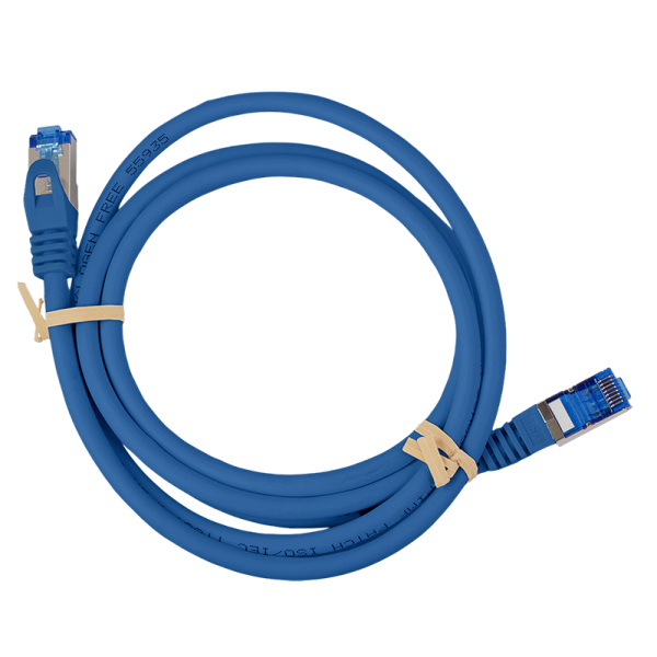 PATCH CORD S/FTP Logilink Cat6a, LSZH, Ultraflex, cupru, PoE/PoE+/PoE++, 2 m, albastru, AWG26, dublu ecranat 