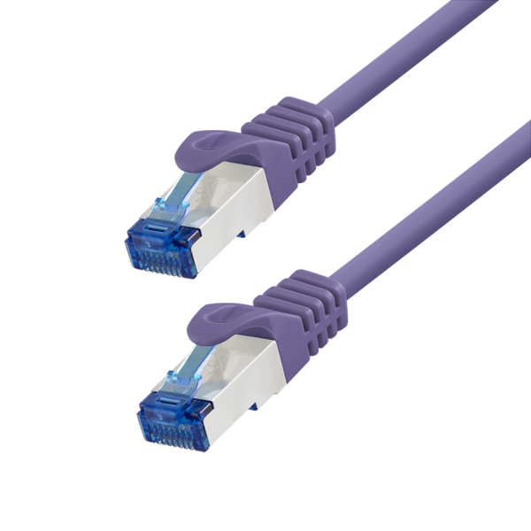PATCH CORD S/FTP Logilink Cat6a, LSZH, Ultraflex, cupru, PoE/PoE+/PoE++, 2 m, violet, AWG26, dublu ecranat 