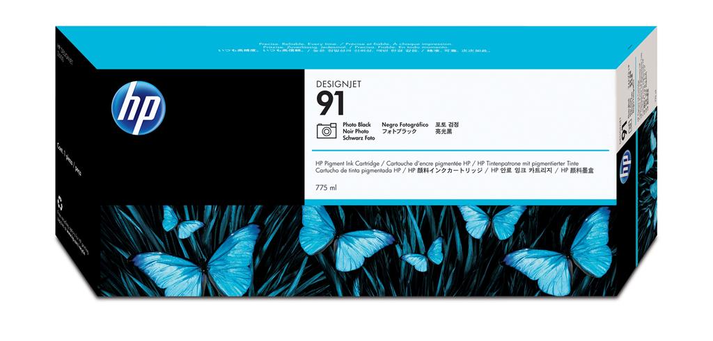 Cartuș Cerneala Original HP Photo Black, nr.91, pentru DesignJet Z6100, 775ml, 