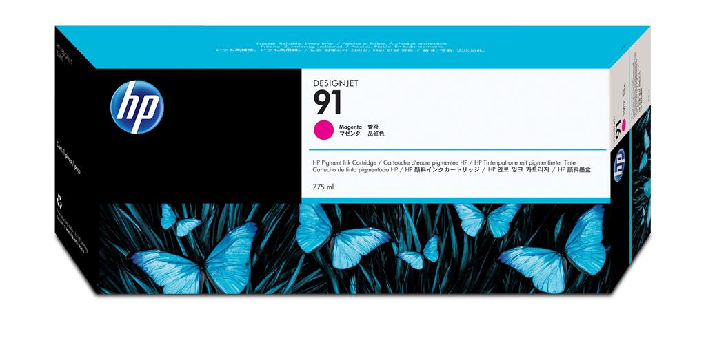Cartuș Cerneala Original HP Magenta, nr.91, pentru DesignJet Z6100, 775ml, 
