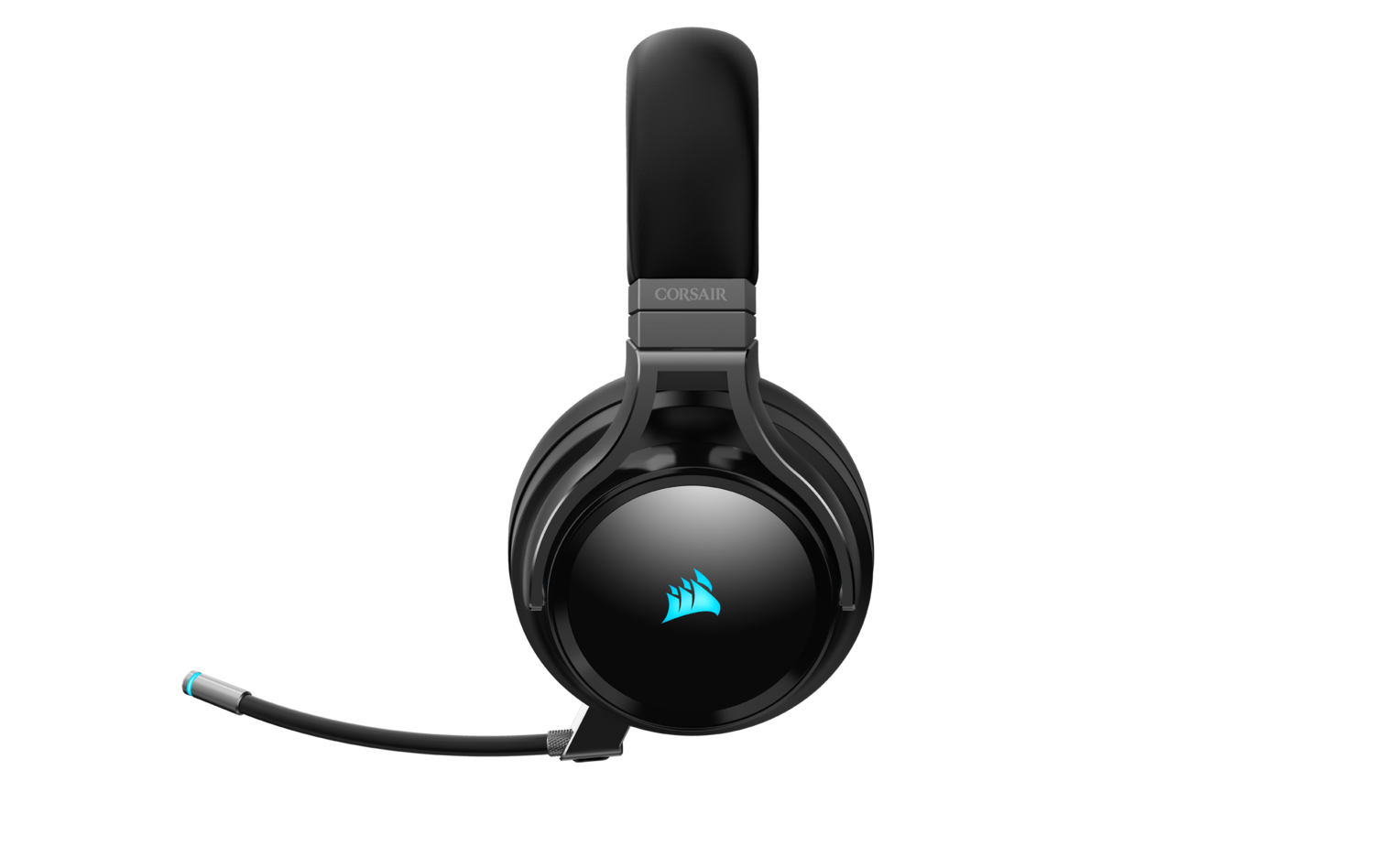 CASTI Corsair, "Virtuoso RGB", wireless, cu fir, gaming, utilizare multimedia, mic pe brat, detasabil, conectare prin 2.4 GHz(WiFi),Jack 3.5 mm,USB 2.0,negru "CA-9011185-EU"