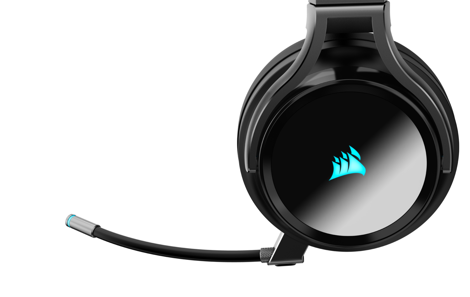CASTI Corsair, "Virtuoso RGB", wireless, cu fir, gaming, utilizare multimedia, mic pe brat, detasabil, conectare prin 2.4 GHz(WiFi),Jack 3.5 mm,USB 2.0,negru "CA-9011185-EU"