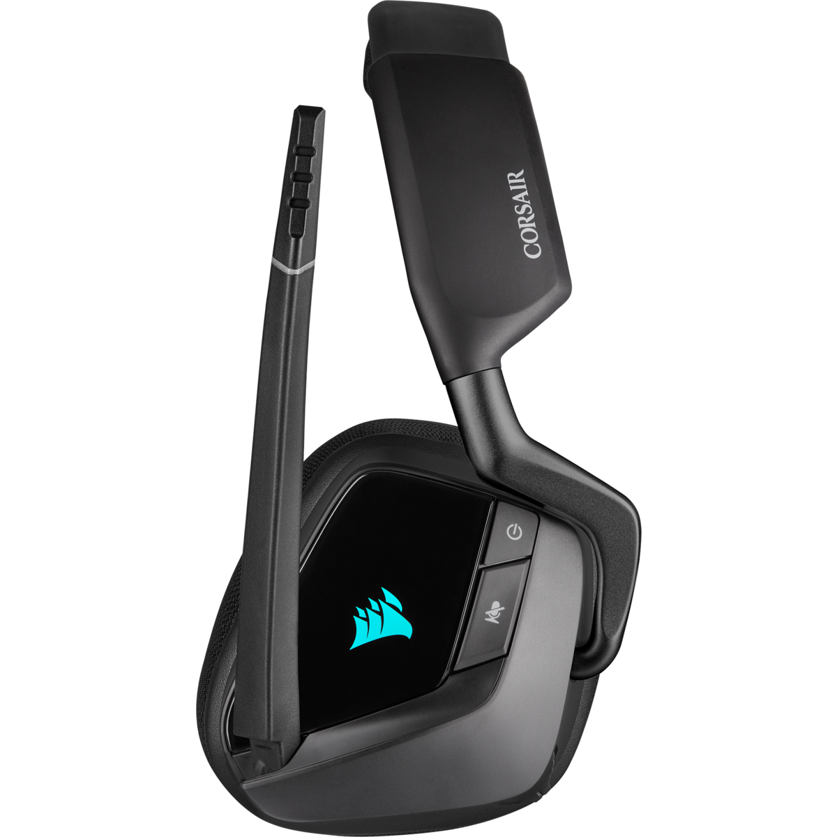CASTI Corsair, "Void RGB Elite", wireless, gaming, utilizare multimedia, microfon pe brat, conectare prin 2.4 GHz (WiFi), negru, "CA-9011201-EU"