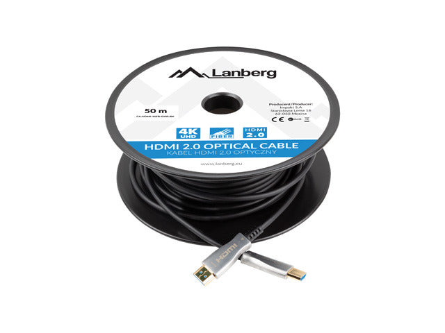 Cablu HDMI M/M v2.0 50 m optic ng AOC "CA-HDMI-20FB-0500-BK"
