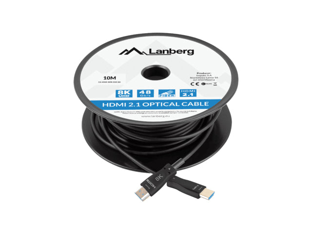 Cablu HDMI M/M v2.1 10 m optic negru AOC "CA-HDMI-30FB-0100-BK"