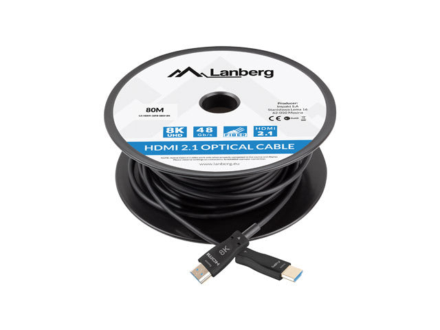 Cablu HDMI M/M v2.1 80 m optic negru AOC "CA-HDMI-30FB-0800-BK"