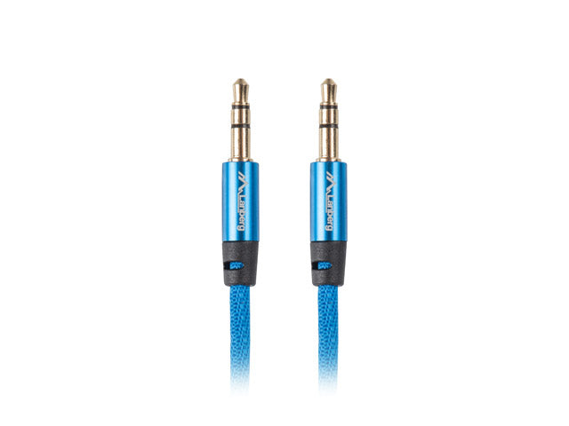 Cablu minijack 3,5 mm M/M 3 pini 3 m blu "CA-MJMJ-10CU-0030-BL"