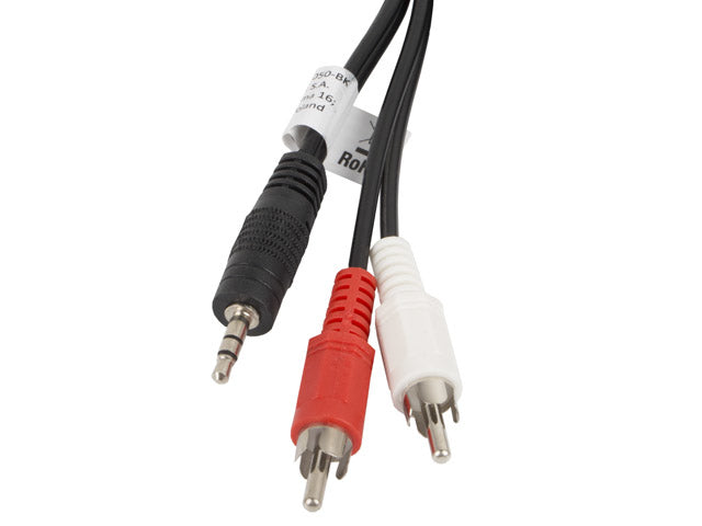 Cablu audio LANBERG 5 m - Jack-RCA "CA-MJRC-10CC-0050-BK"