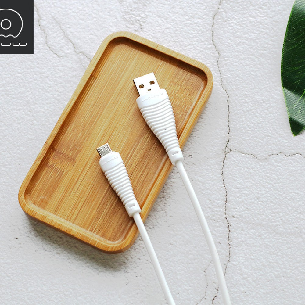 Cablu Date 1A Micro-USB 1 m WUW-X75 Flippy Blister, Alb