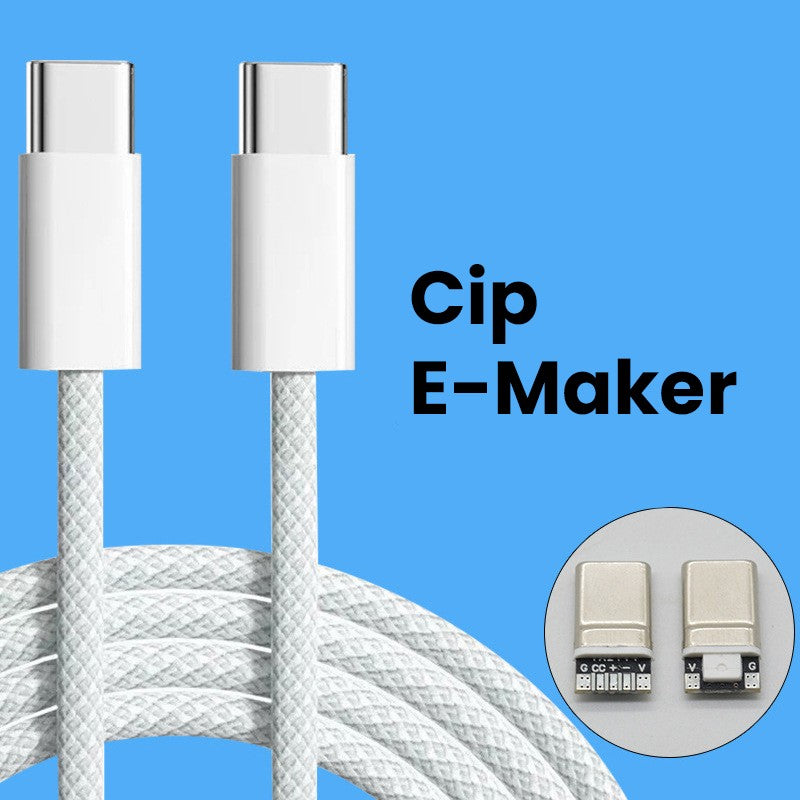 Cablu de Date Universal pentru Telefon, Flippy, Cablu TYPE-C to TYPE-C, Compatibil cu iOS si Android, Fire 160 cupru, 2M, Impletit Nailon, Alb
