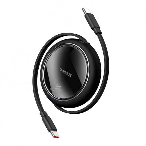 CABLU alimentare si date Baseus Free2Draw Mini, Fast Charging Data Cable pt. smartphone, retractabil, USB Type-C la USB Type-C 100W, 1m, negru "P10364500111-00" - 6932172647537