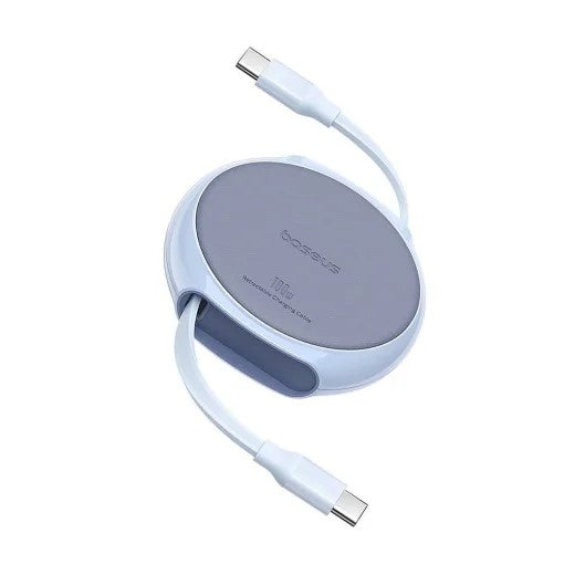 CABLU alimentare si date Baseus Free2Draw Mini, Fast Charging Data Cable pt. smartphone, retractabil, USB Type-C la USB Type-C 100W, 1m, albastru "P10368400311-00" - 6932172653590