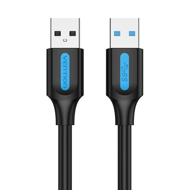 Cablu alimentare si date Vention, USB 3.0 A (T) la USB 3.0 A (T), 1M, PVC, negru, 