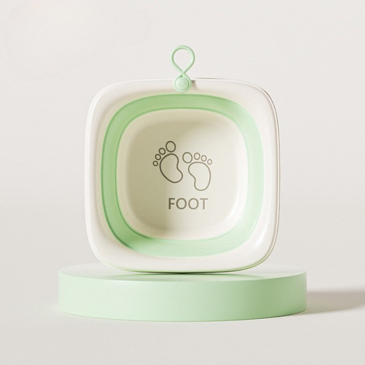 Cada Pliabila pentru Baie pentru Copii, Flippy, Cadita pentru Bebelusi, Model Patrat pentru Picioare, Verde, 32x27.5x3.7 cm, 4 L