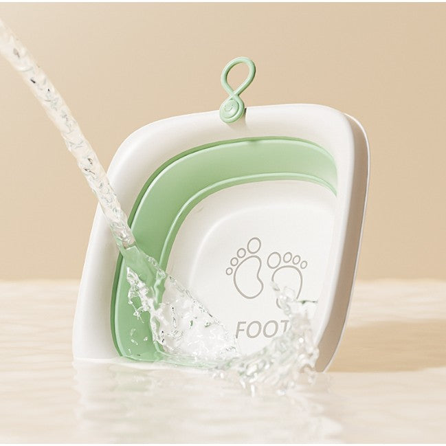 Cada Pliabila pentru Baie pentru Copii, Flippy, Cadita pentru Bebelusi, Model Patrat pentru Picioare, Verde, 32x27.5x3.7 cm, 4 L