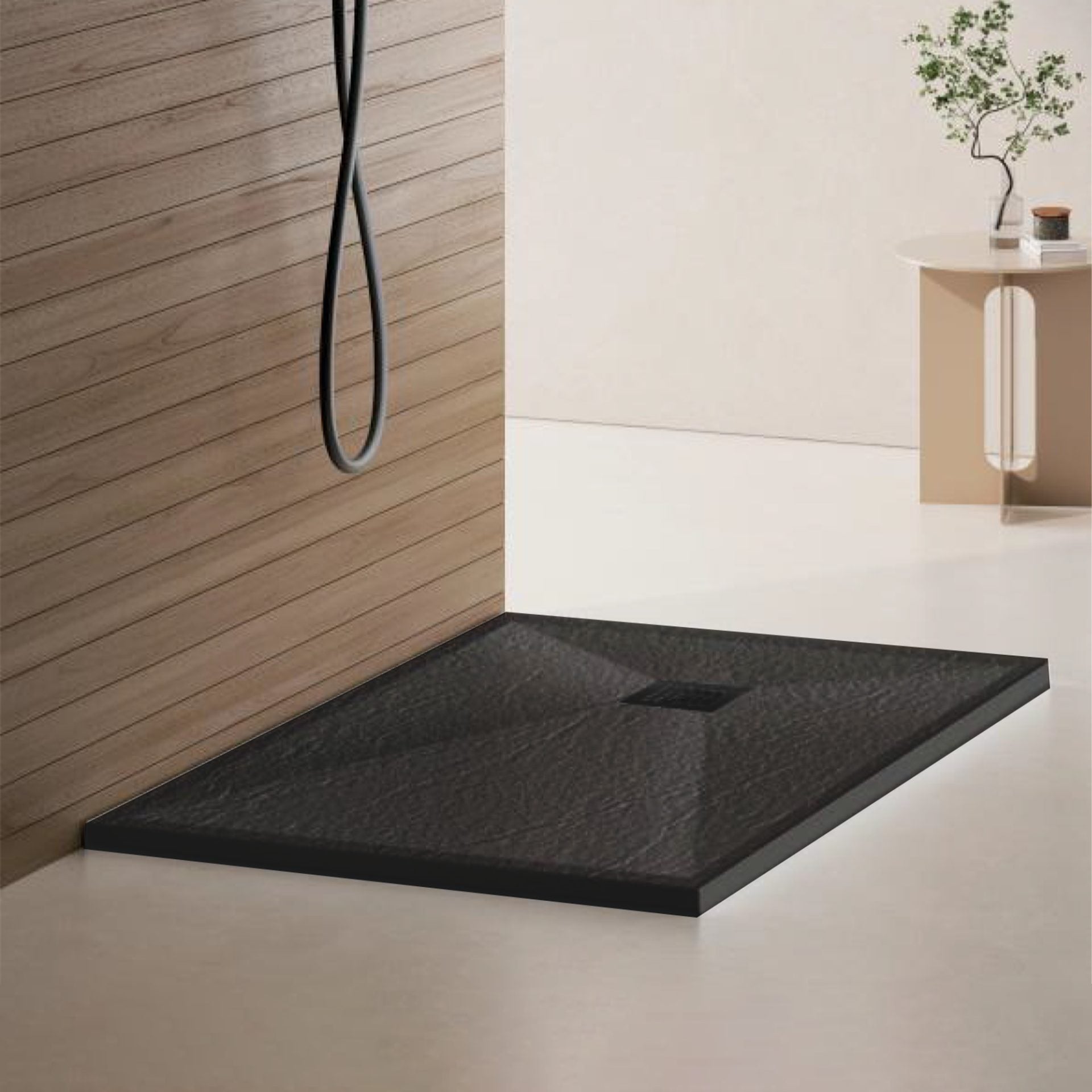 Cadita de dus dreptunghiulara 80x120 cm, slim 3 cm, gri inchis