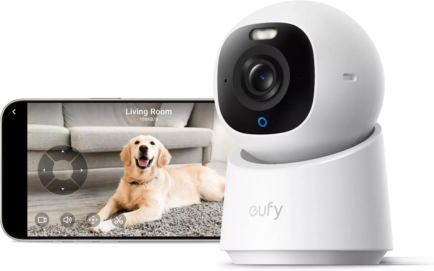 Camera supraveghere video indoor eufy E30 4K UHD, 360, AI, Night Vision Color, Alb "T8417321" - 0194644296896