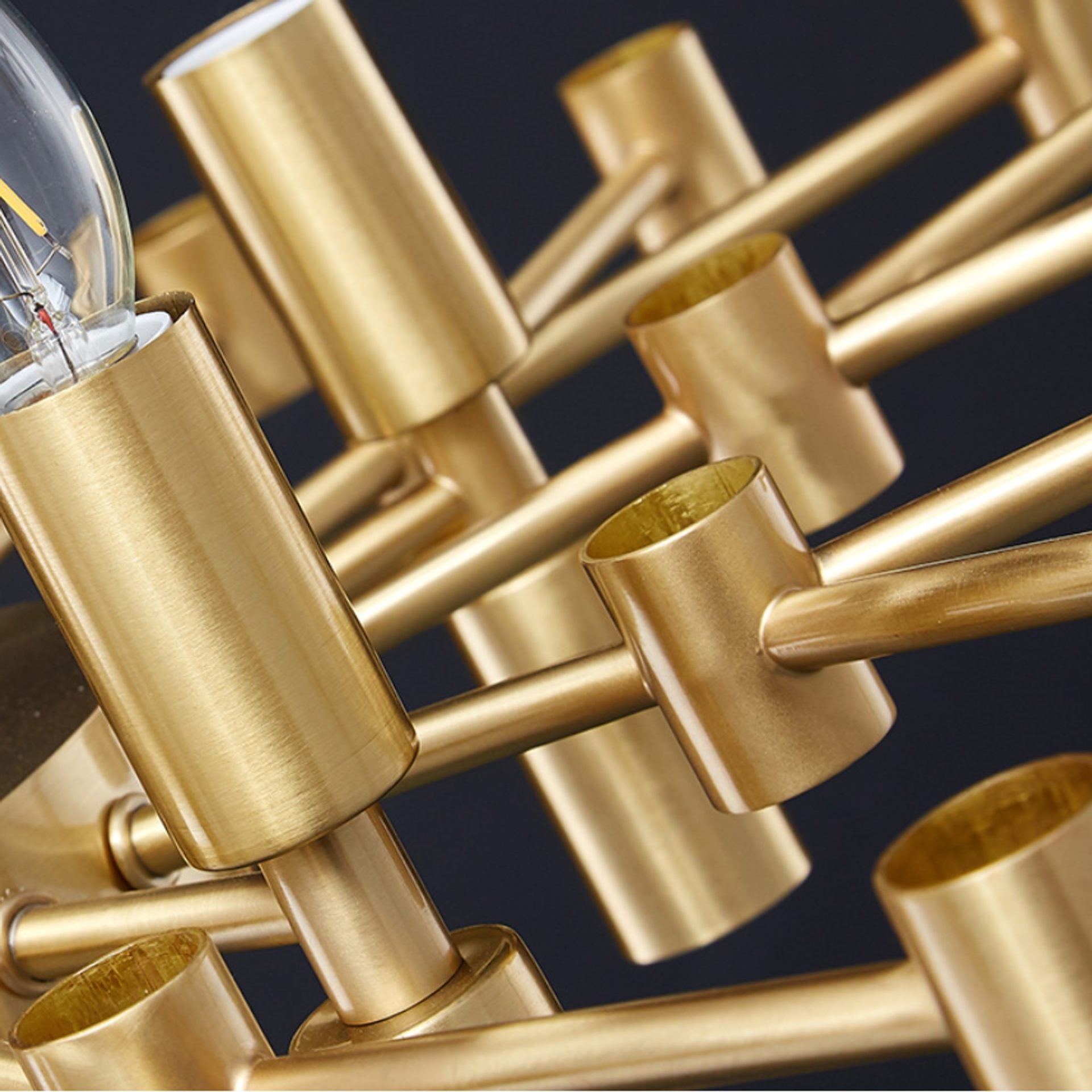 Candelabru Cristal CC850/620GD,10xE14, 62X45cm, Inaltime Reglabila, Auriu Lucios,Design Elegant, Metal si Cristale