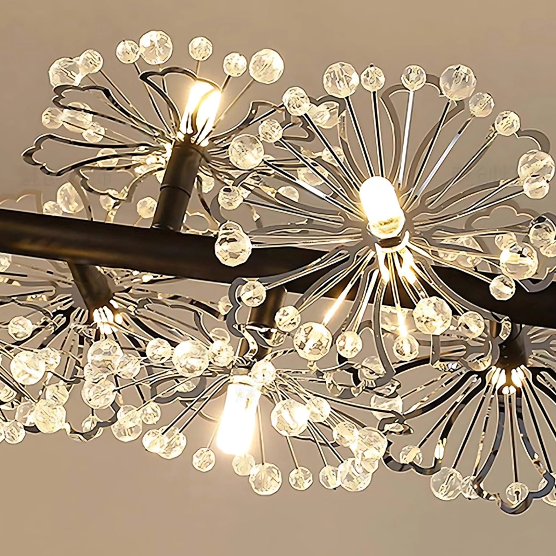 Candelabru Cristal PETERHOF Magno, Diametru 62cm, 20X G4, Negru, Inaltime Reglabila