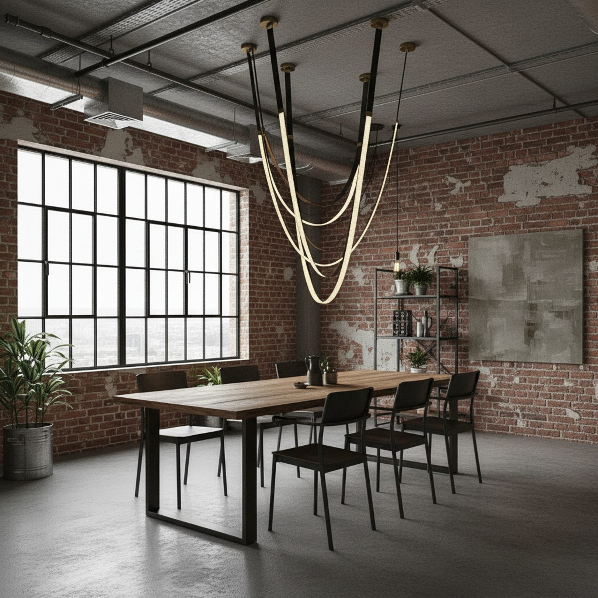 Candelabru Modern, LED, ARIA Largo, 31W, lumina Calda, Negru