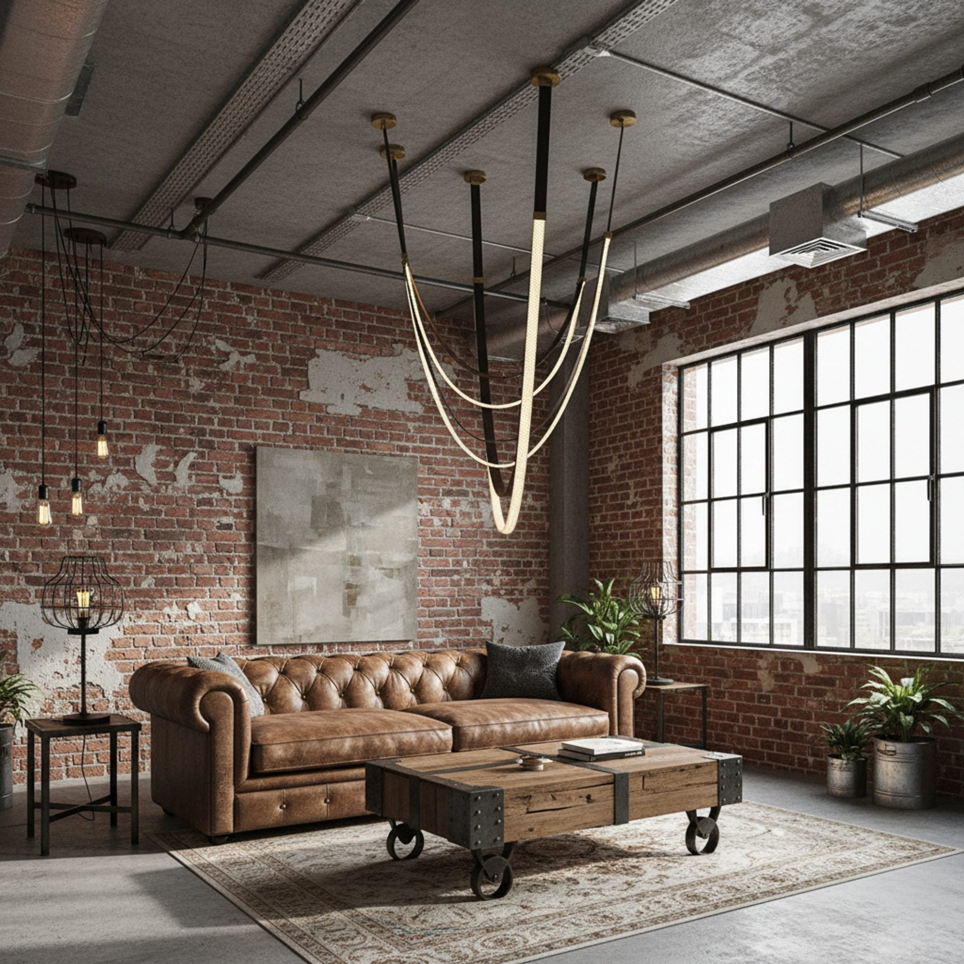 Candelabru Modern, LED, ARIA Largo, 31W, lumina Calda, Negru