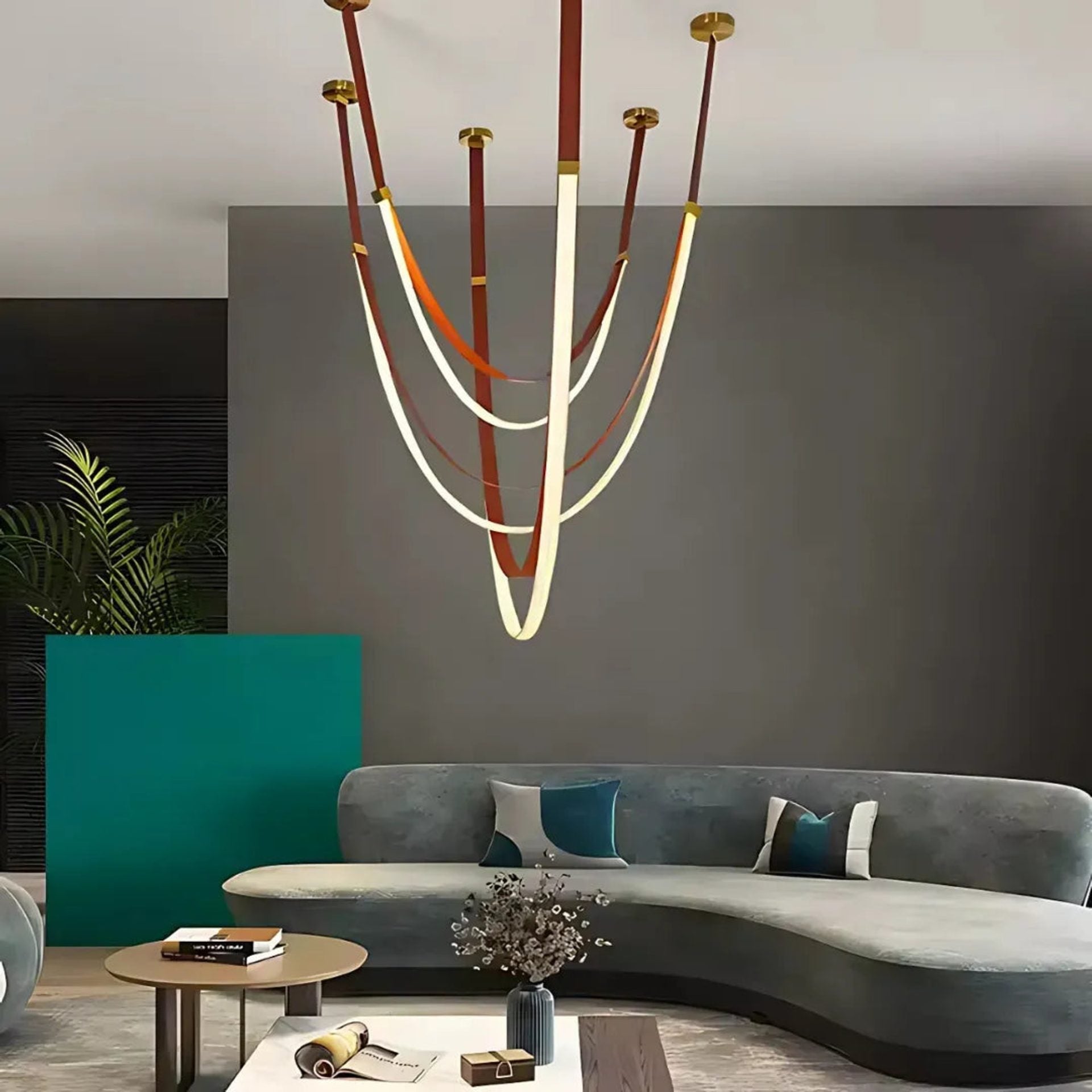 Candelabru Modern, LED, ARIA Largo, 34W, lumina Calda, Maro