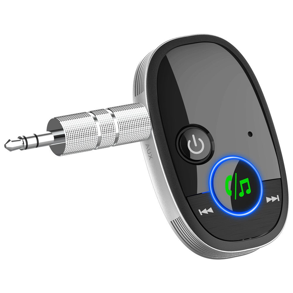 Adaptor Auto, Bluetooth 5.0, Auxiliar, Asistenta Vocal, Jack 3.5 mm, Pentru Telefon Mobil si Sistem Audio Auto, Negru