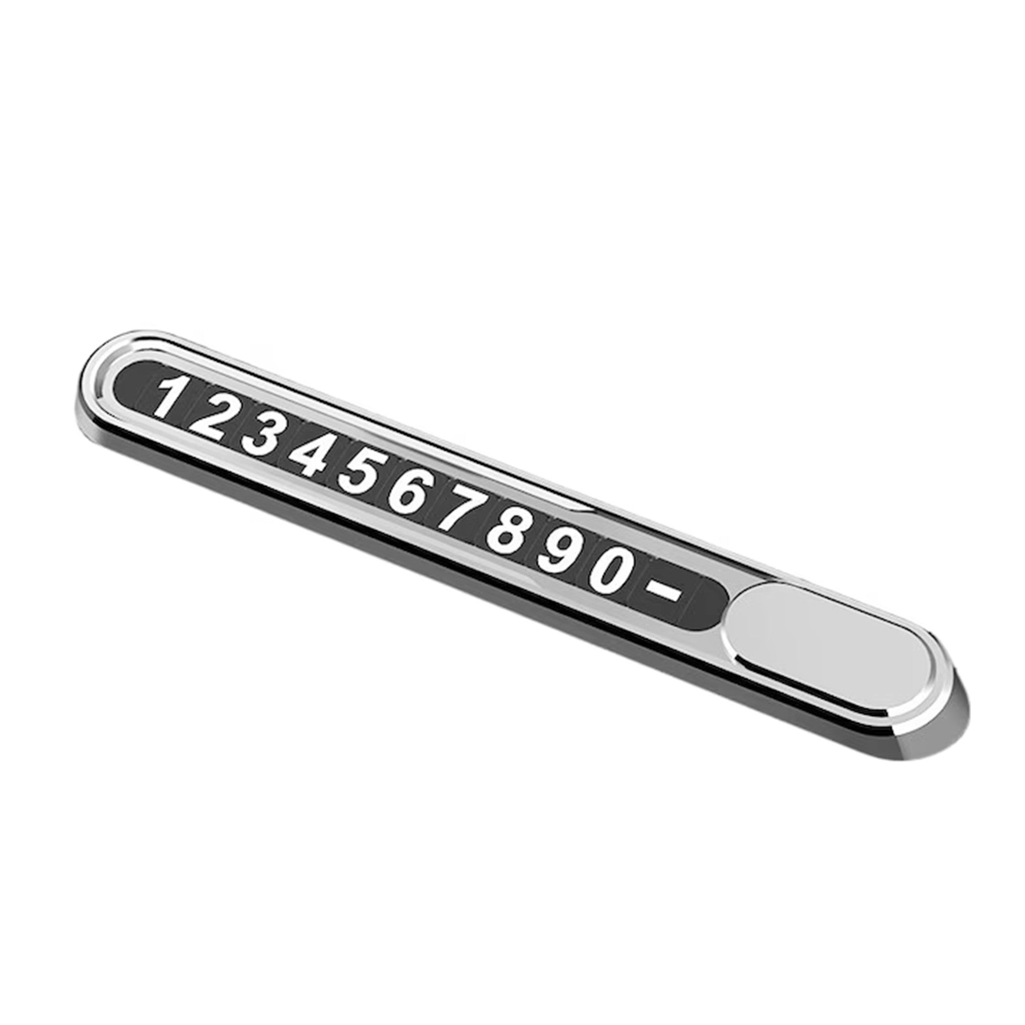 Suport Auto Numar Telefon Parbriz, Aliaj de Aluminiu, Lipire cu Banda Dubla Adeziva, 13,8 cm, Argintiu