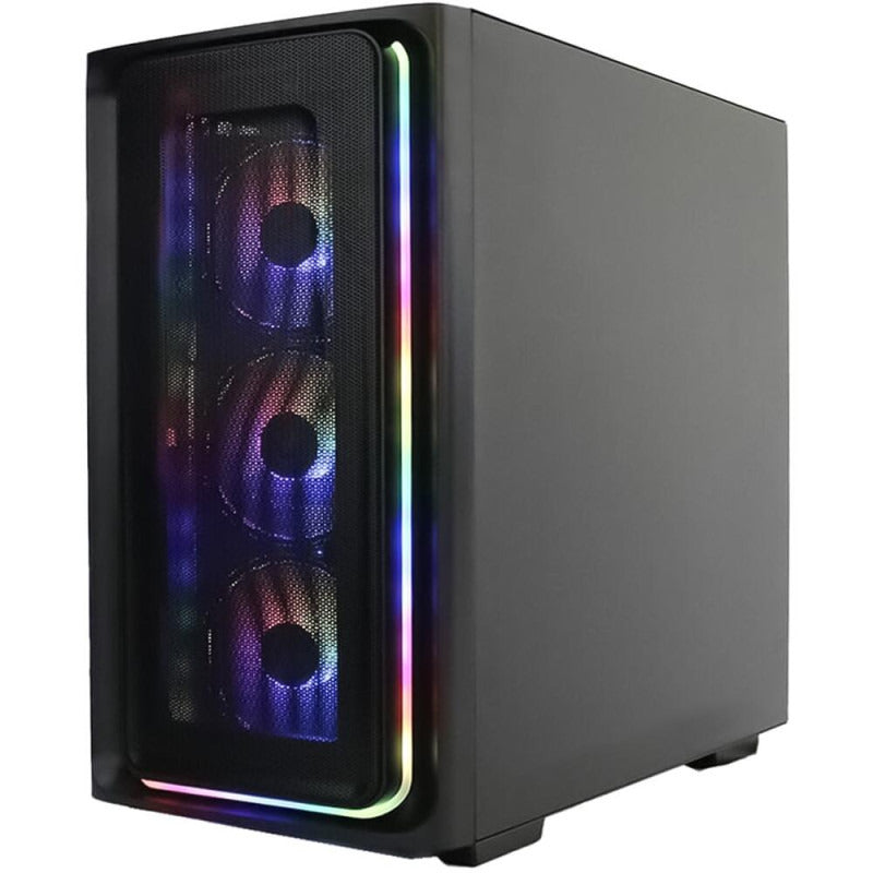 CARCASA DeepCool "CG540 MESH", middle tower, gaming, fara sursa, suporta 6xfan, 4xfan inclus, USB 3.2 gen1 x 2, audio+mic, 7 sloturi expansiune, negru, "R-CG540-BKAGE4-E-2"