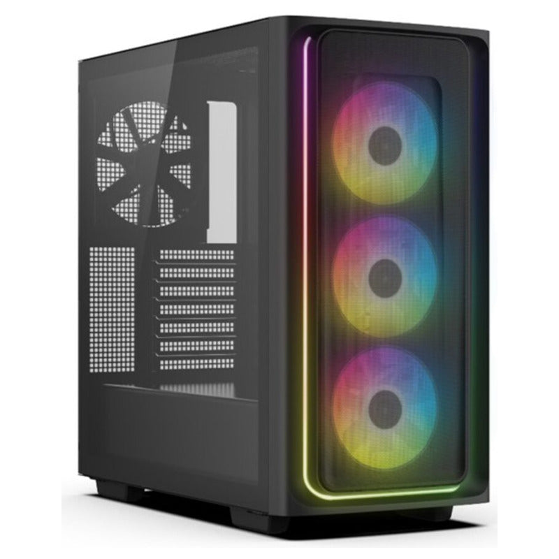 CARCASA DeepCool "CG540 MESH", middle tower, gaming, fara sursa, suporta 6xfan, 4xfan inclus, USB 3.2 gen1 x 2, audio+mic, 7 sloturi expansiune, negru, "R-CG540-BKAGE4-E-2"