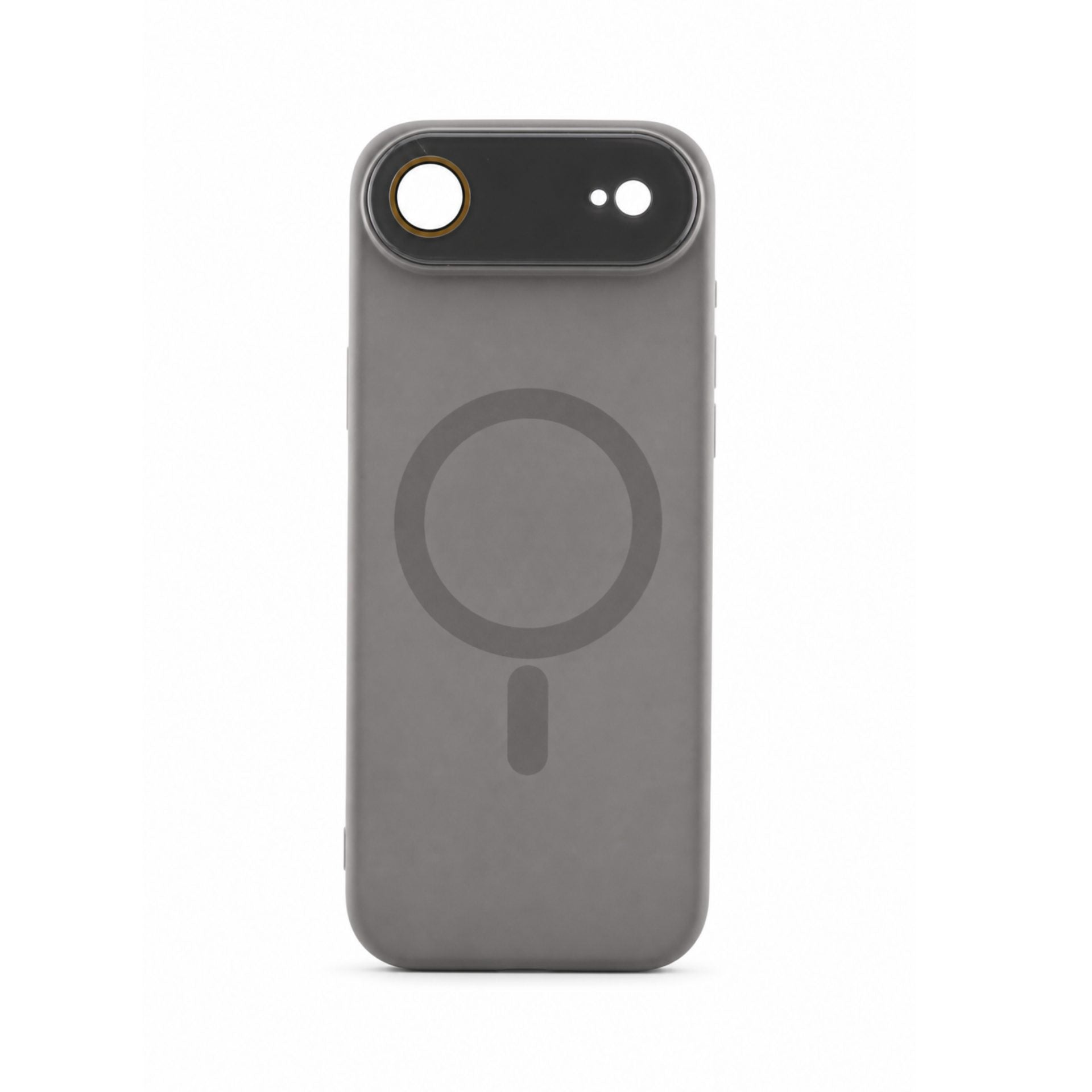 Carcasa Liquid Silicone, Compatibila iPhone 17 Air, Magnetica, Protectie TPU Camera, Gri Titanium