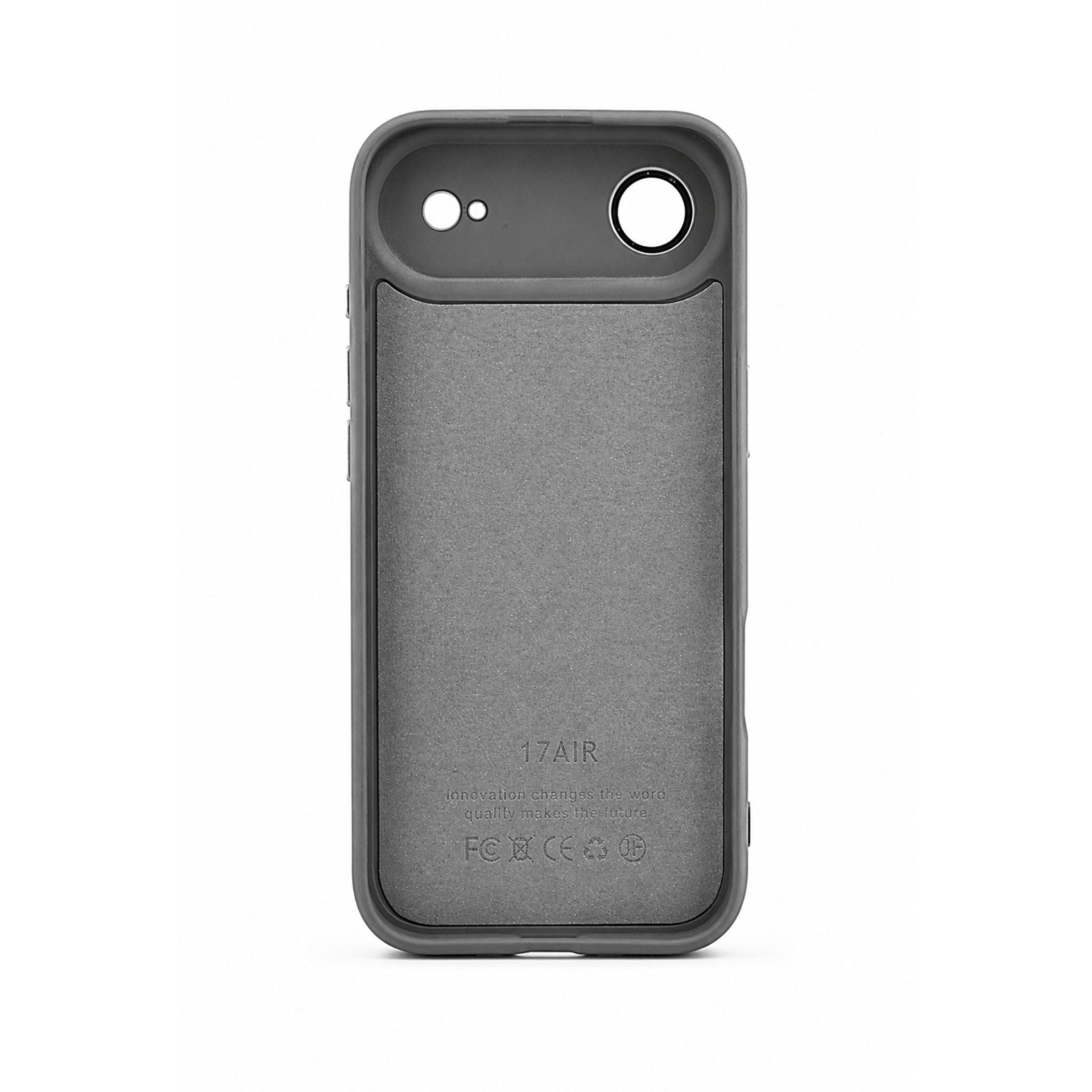 Carcasa Liquid Silicone, Compatibila iPhone 17 Air, Magnetica, Protectie TPU Camera, Gri Titanium