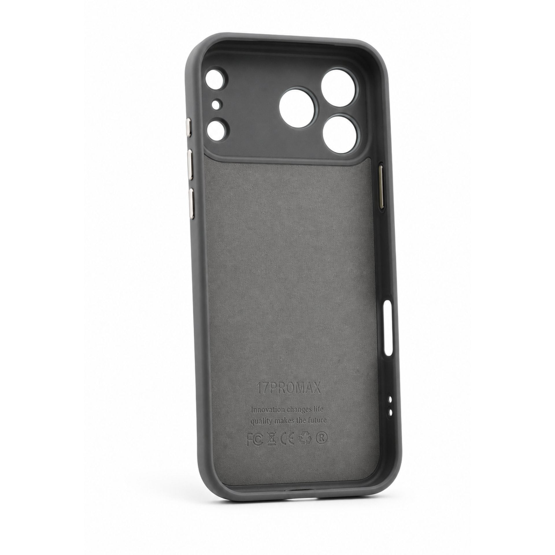 Carcasa Liquid Silicone, Compatibila iPhone 17 Pro Max, Magnetica, Protectie TPU Camera, Gri Titanium