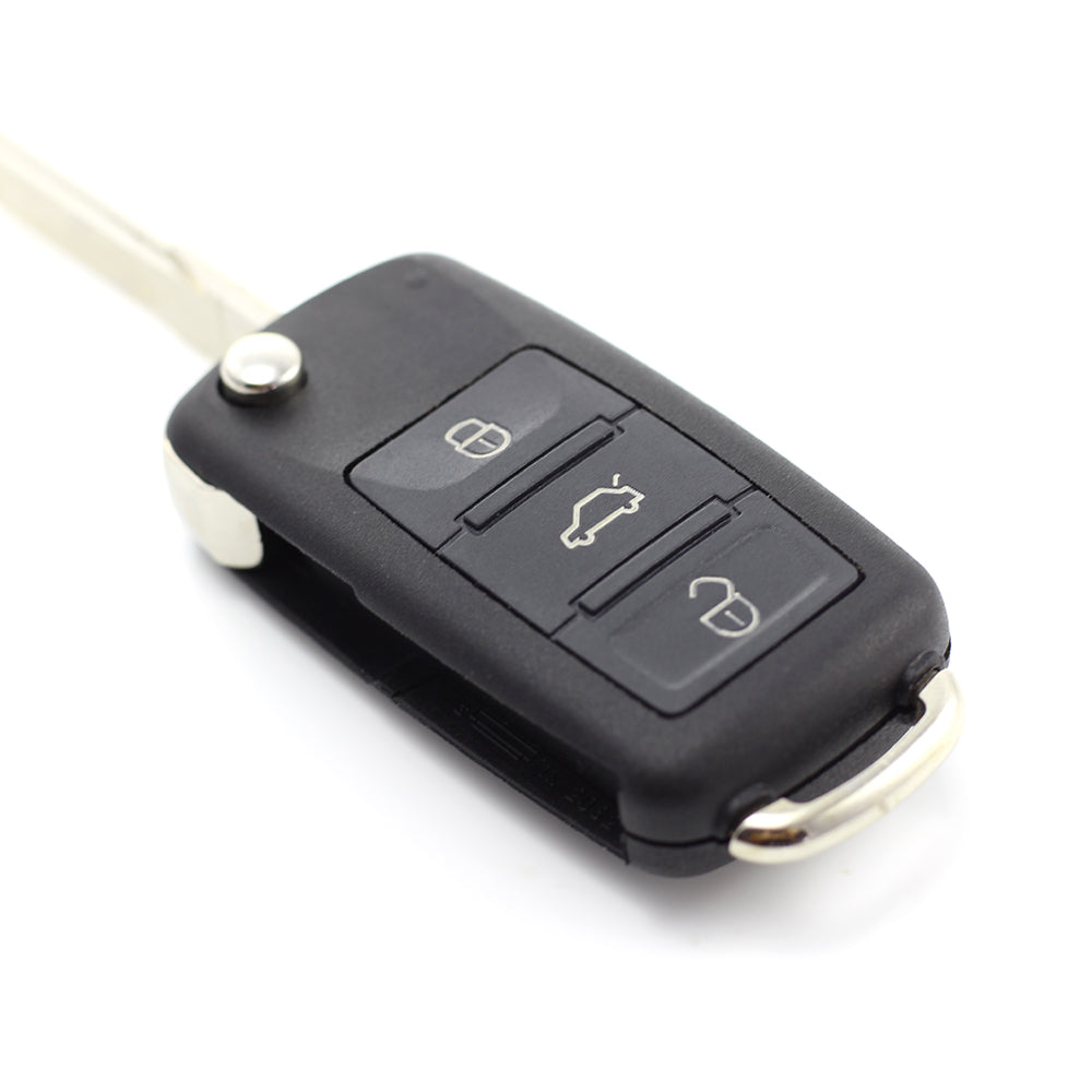 Audi A8 - Carcasa cheie tip briceag cu 3 butoane, fara buton de panica - CARGUARD