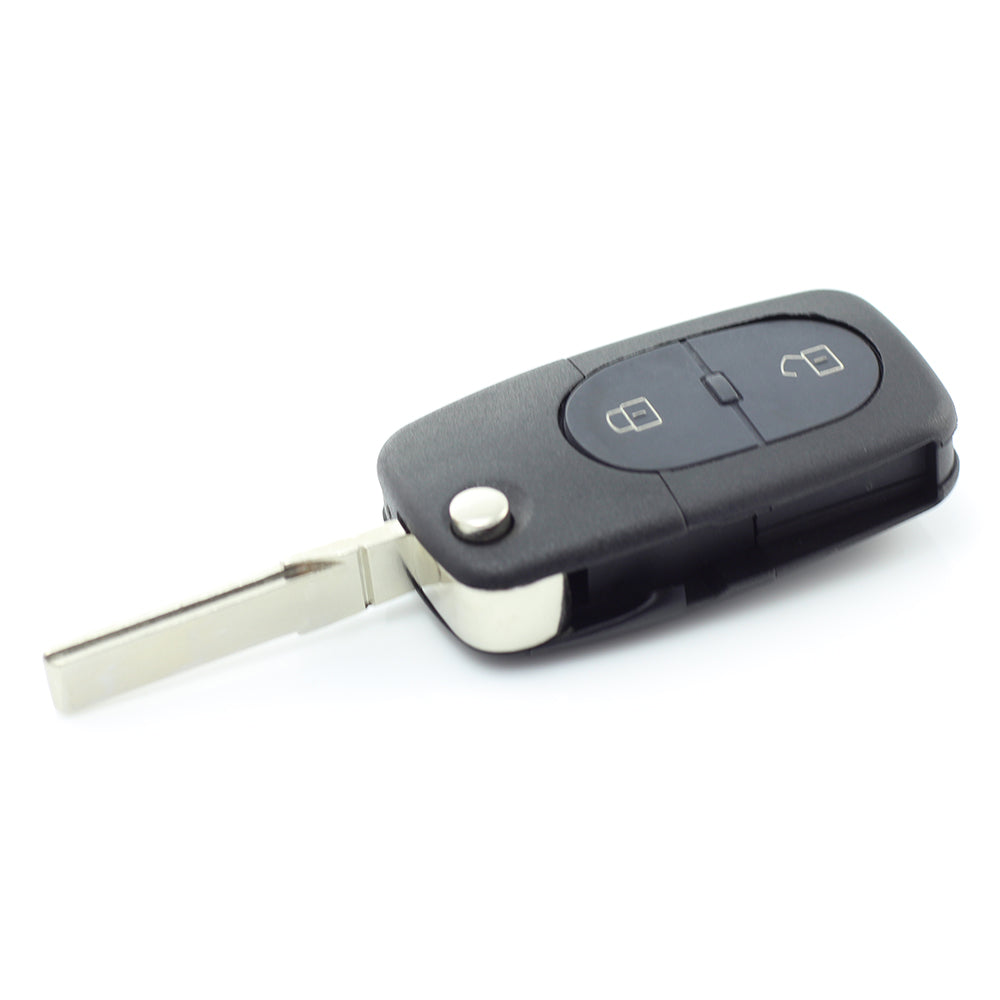 Audi - carcasa cheie tip briceag cu 2+1 butoane (1 buton de panica) si baterie 1616 - CARGUARD