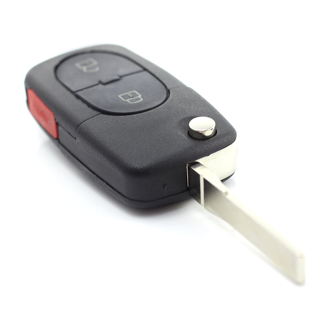 Audi - carcasa cheie tip briceag cu 2+1 butoane (1 buton de panica) si baterie 1616 - CARGUARD