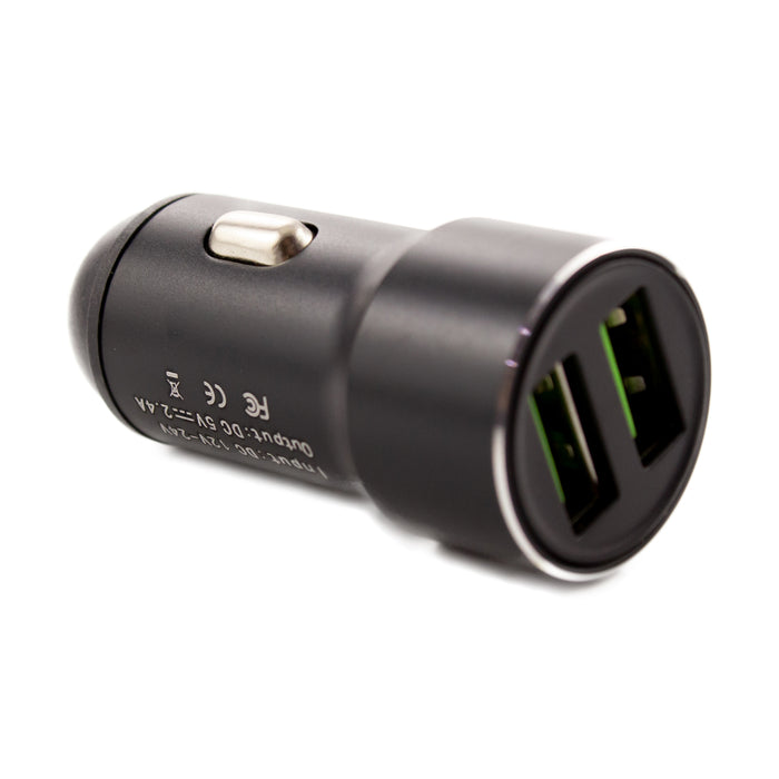 Încărcător auto USB, 2400 mA, carcasă metalică CarGuard UCC002