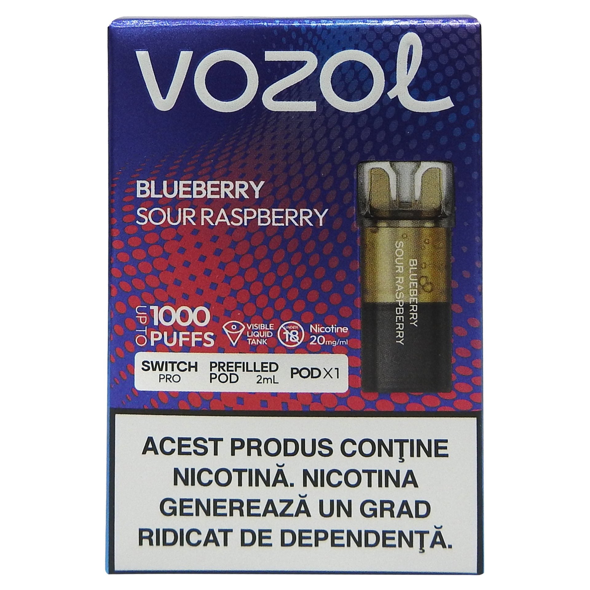 Cartus, Vozol, Tigara Electronica Switch Pro Blueberry Sour Rasberry