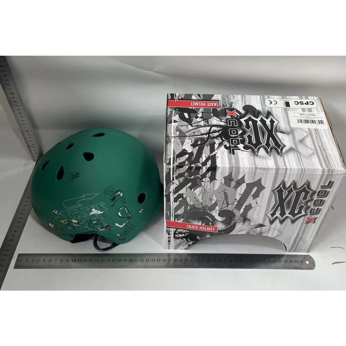 Casca de Protectie pentru Copii, Marime M, 52-57cm, din ABS, Unisex, Verde