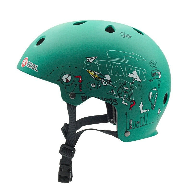 Casca de Protectie pentru Copii, Marime M, 52-57cm, din ABS, Unisex, Verde