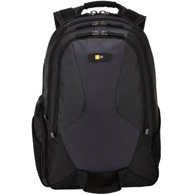 RUCSAC CASE LOGIC, pt. notebook de max. 14 inch, 2 compartimente, buzunar frontal x 2 | buzunar lateral x 2 | buzunar dorsal, waterproof, poliester, negru, 3205287 "RBP414 BLACK"