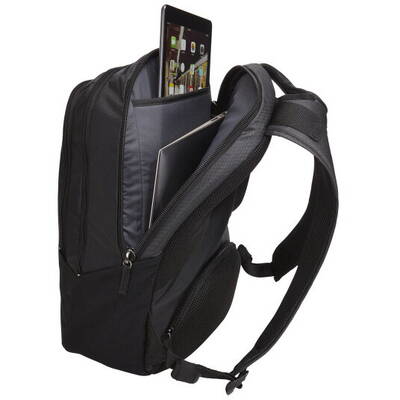 RUCSAC CASE LOGIC, pt. notebook de max. 14 inch, 2 compartimente, buzunar frontal x 2 | buzunar lateral x 2 | buzunar dorsal, waterproof, poliester, negru, 3205287 "RBP414 BLACK"