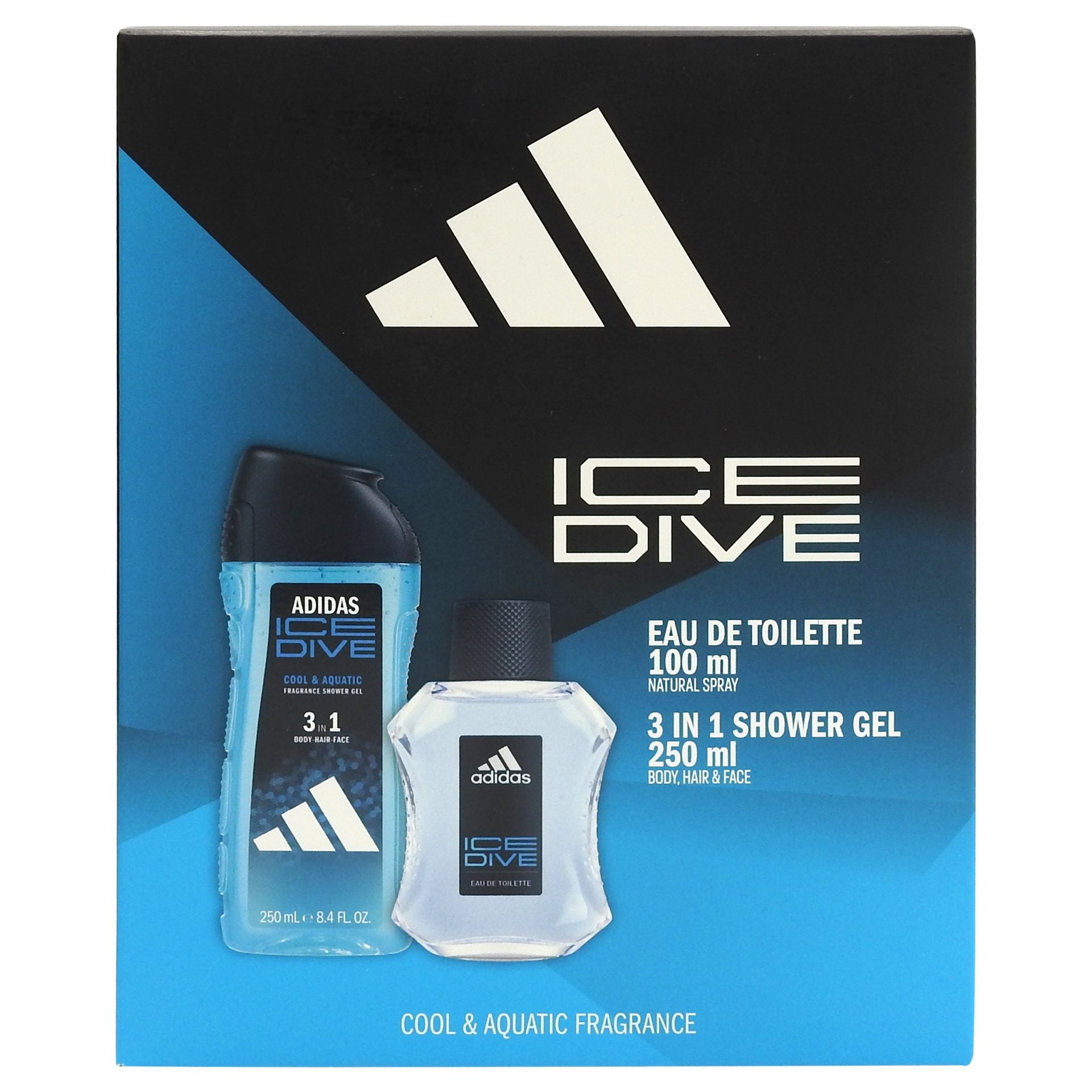 Caseta Cadou, Adidas, EDT 100, Gel de Dus 250 Ice Dive