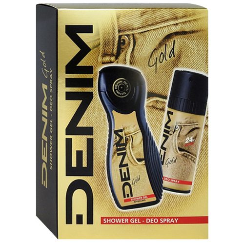 Caseta Cadou, Denim, Gel de Dus 250, Deo150 Gold